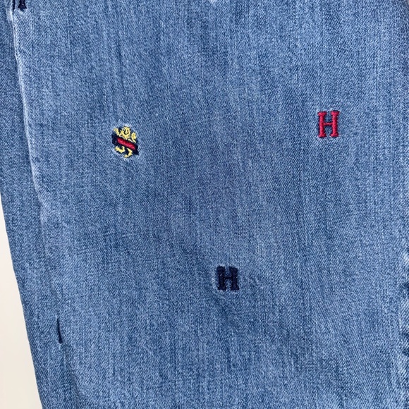 Tommy Hilfiger jeans Slim Boyfriend Jeans Size 10 Embroidered Logo - Picture 12 of 12